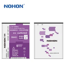 Authentic NOHON Telephone Battery BM45 For Xiaomi Redmi Observe 2 Bateria Hongmi Pink Rice Note2 3060mAh Substitute Batteries Free Instruments