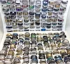 Wholesale Bulk Lots 100pcs Men Women Fashion Stainless Steel Rings TOP DESIGN MIX Wedding Engagement Band Ring Trendy Jewelry 1