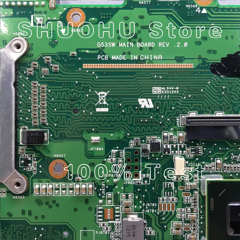KEFU For ASUS G53SW G53S G53 HM65 2 SLOTS laptop motherboard tested 100% work original mainboard KEFU For ASUS G53SW G53S G53 HM65 2 SLOTS laptop motherboard tested 100% work original mainboard