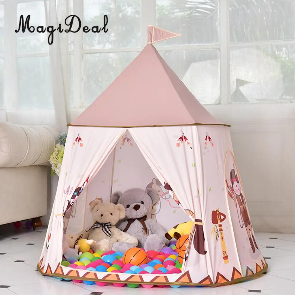 Folding Pop Up Play Tent Brick Wall Ball Pit Teepee Castle Tent Bedding Tent Kids Playhouse Garden Toy
