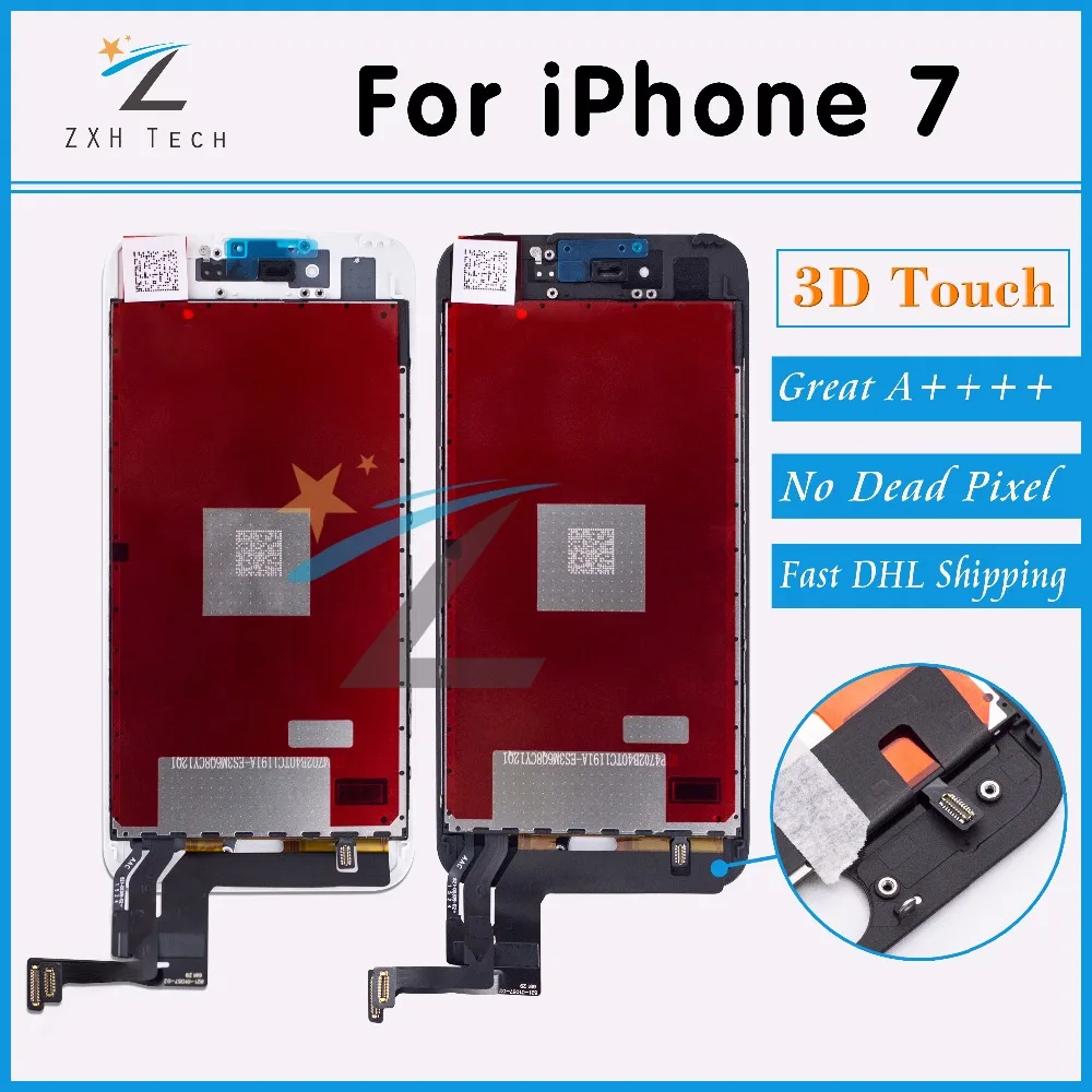 Идеальный 3D сенсорный класс AAA для iPhone 7 lcd 4,7-дюймовый экран Diaplay lcd Touch Pantalla без битых пикселей для Apple iPhone 7 Plus lcd