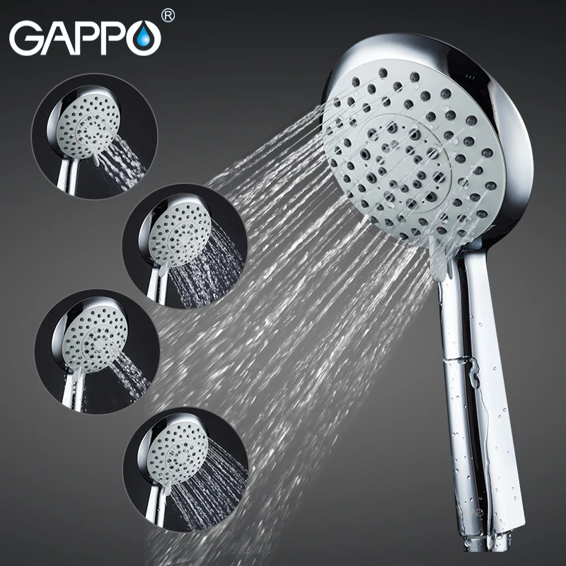 GAPPO насадка для душа, водосберегающая насадка для душа с хромированным покрытием, Форсунка для ванной, усилитель воды, насадка для душа