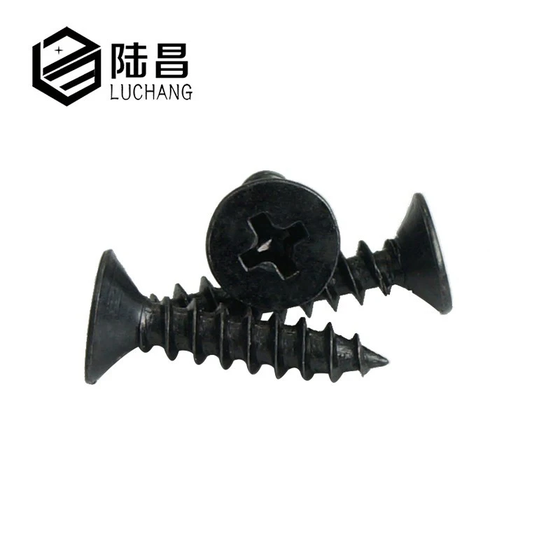 Luchang 1000 шт. KA черный саморезы винт с потайной головкой плоской головкой электронные маленькие шурупы для дерева