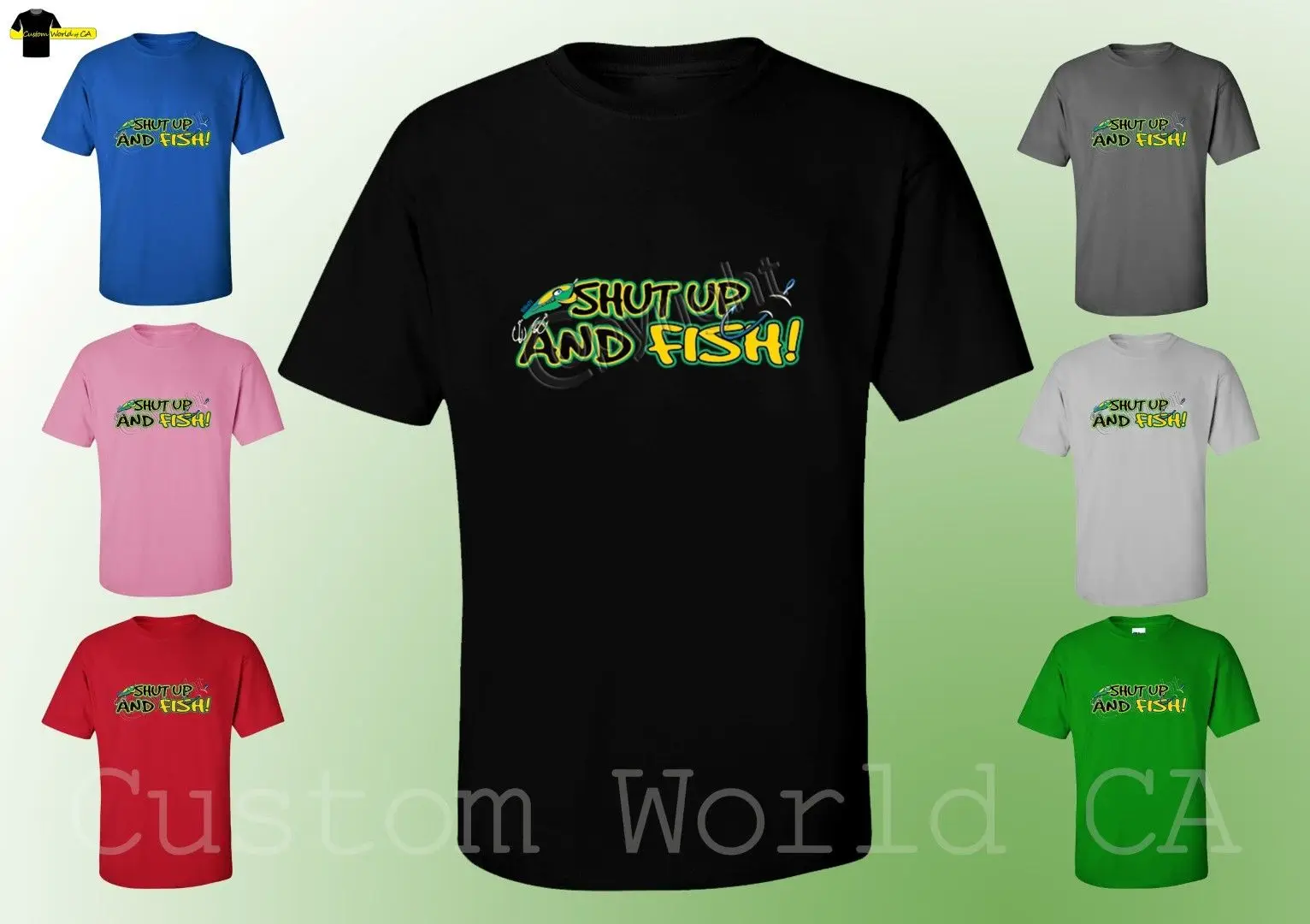 Men T-Shirt - Shut Up And Fish ! T-Shirts S 3XL 2019 fashion t shirt 100% cotton tee tops wholesale | Мужская одежда