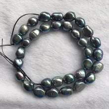 Пресноводная вода натуральный жемчуг барокко 10-11 мм 13," свободные бусы ожерелья