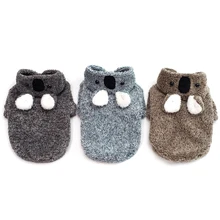 Cute Sloth Bear Cospaly Pet Clothes Small Dog Clothes Bear Ears Sweatshirt Warm Autumn And Winter Hooded Jacket Pet Sweater