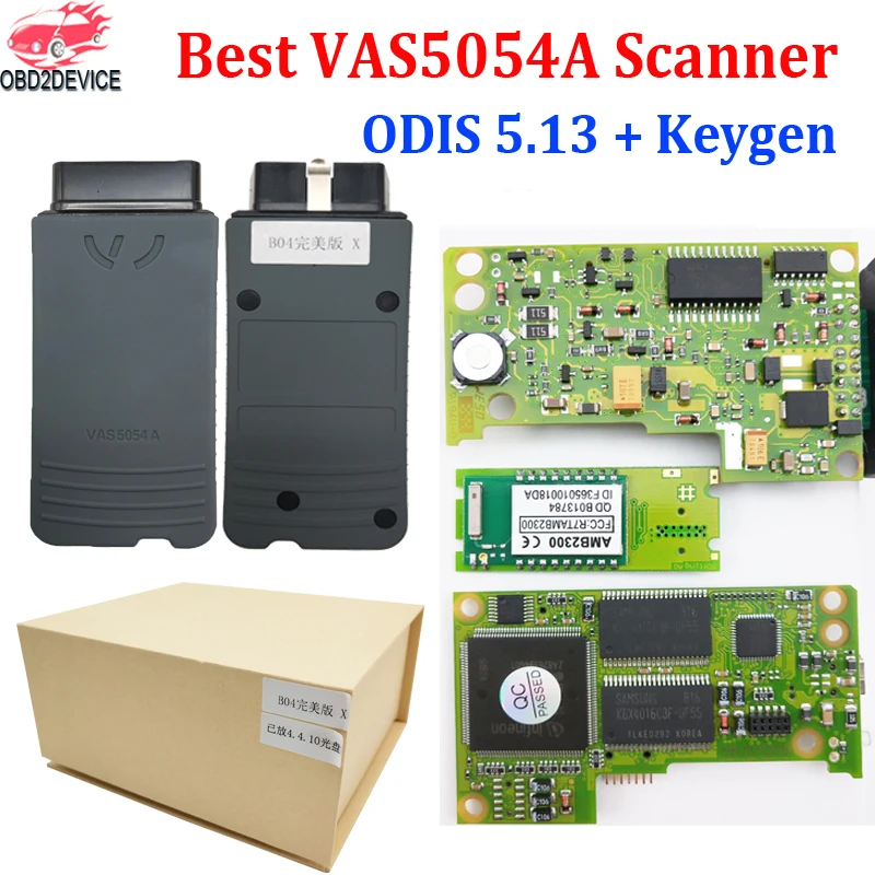 Лучшее качество vas 5054a ODIS 5,13 Keygen AMB2300 Bluetooth VAS5054A полный чип OKI VAG Диагностический инструмент VAS 5054 сканер