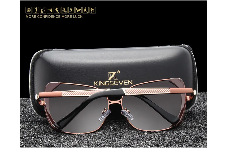 KINGSEVEN, Ретро стиль, солнцезащитные очки, поляризационные, Роскошные, для девушек, фирменный дизайн, женские солнцезащитные очки, oculos de sol feminino