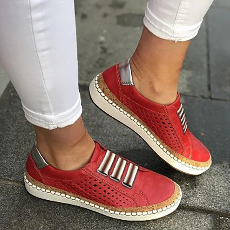 ADISPUTENT Summer Women's Large Size Flat Sneakers Women Slip On Canvas Shoes Fashion Vulcanize Shoes Casual Zapatillas Mujer