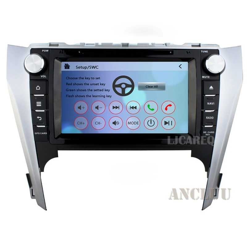 8 inch Car DVD For Toyota Camry 2012 2013 GPS navigation tape recorder car raido stereo with SWC BT free map silver3