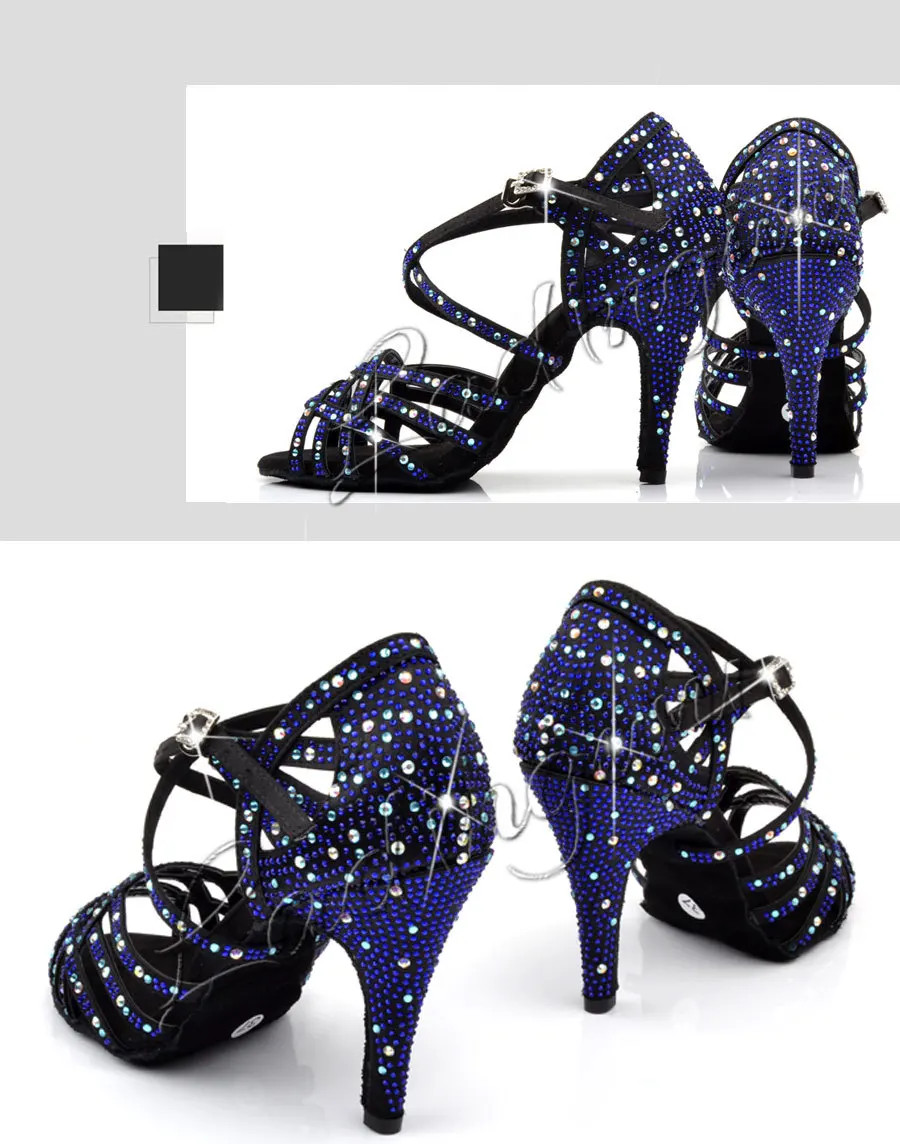 Ladingwu/Брендовая обувь для латинских танцев; женские туфли для бальных танцев; три цвета; большие и маленькие стразы; вечерние и свадебные туфли; zapatos de mujer