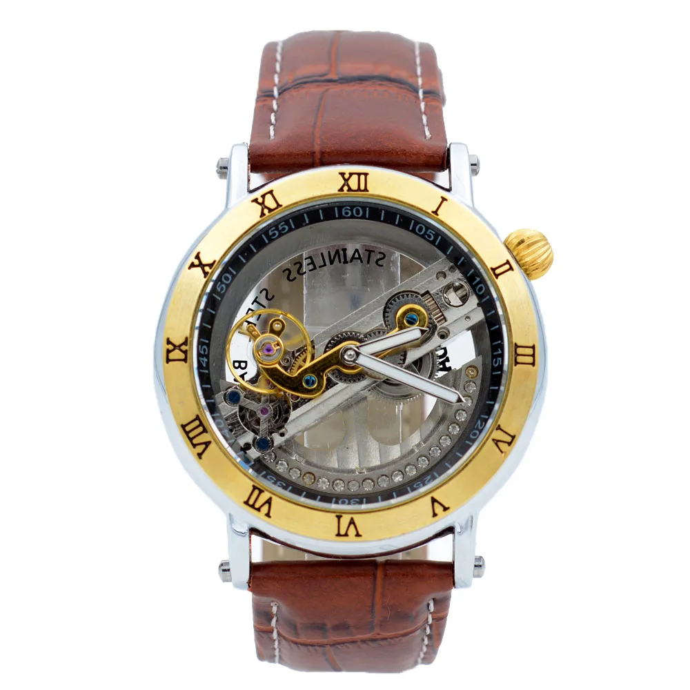 High Quality Luxury Men Male Automatic Self Wind Mechanical Wrist