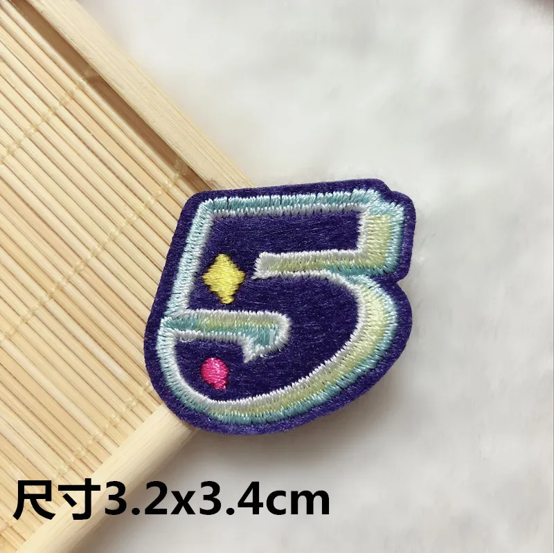 cute numbers patches for kids clothes 5