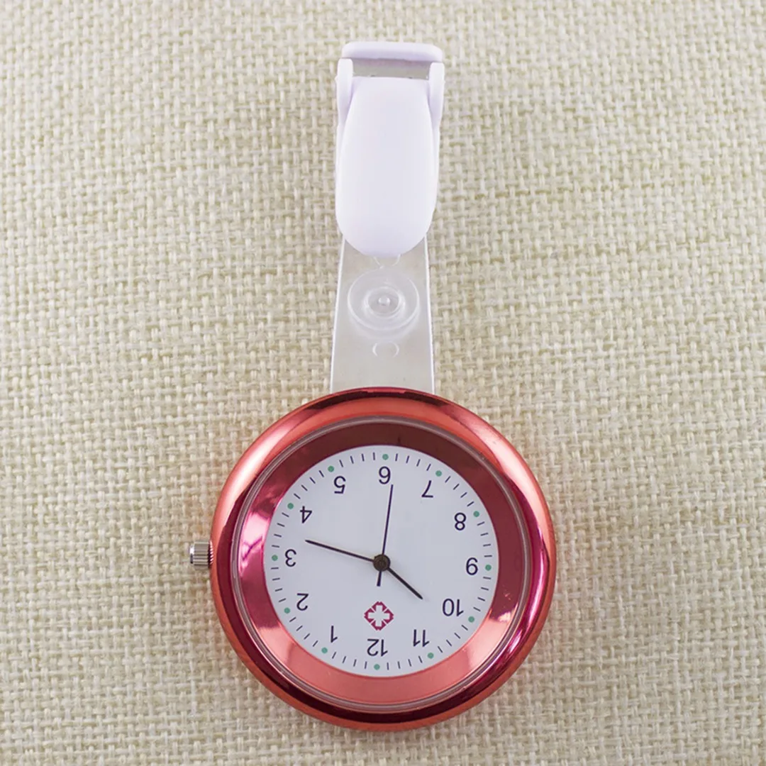 8 Candy Color Fashion Women Silicone Nurse Watch Round Dial Doctor Medical Quartz Pocket Fob Watches Brooch Pendant