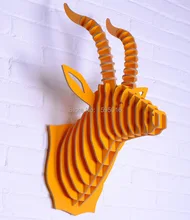 2016 НОВЫЙ wall deer, Антилопа глава главная & бар украшения, Европейский Канада Nordic животных wall hanging, wall искусство, милый 3D деревянные корабли