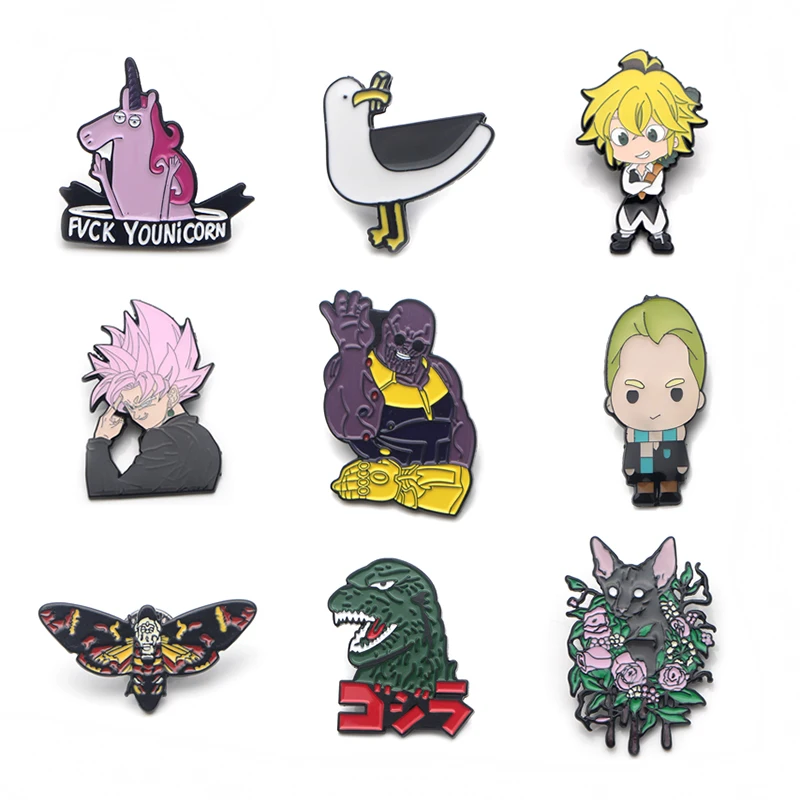 

V101 The Silence of the Lambs Cool Metal Enamel Pins and Brooches Fashion Lapel Pin Backpack Bags Badge Collection Gifts
