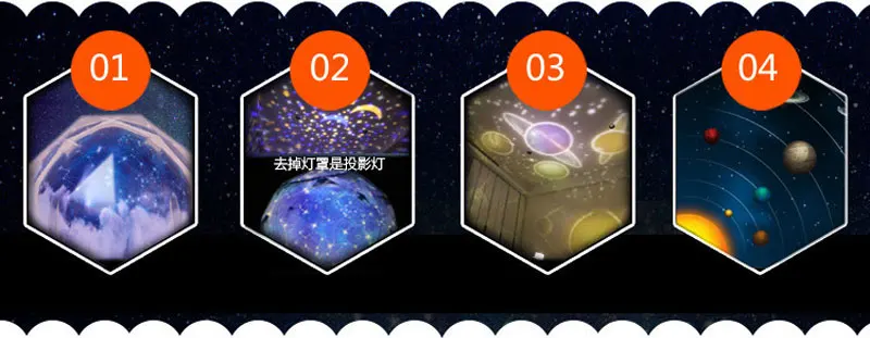 LED Night Light Romantic Starry Sky Rotate Projector Lamp Universe LED Lamp Novelty Baby Colorful Light For Kids Birthday Christmas Gift (2)