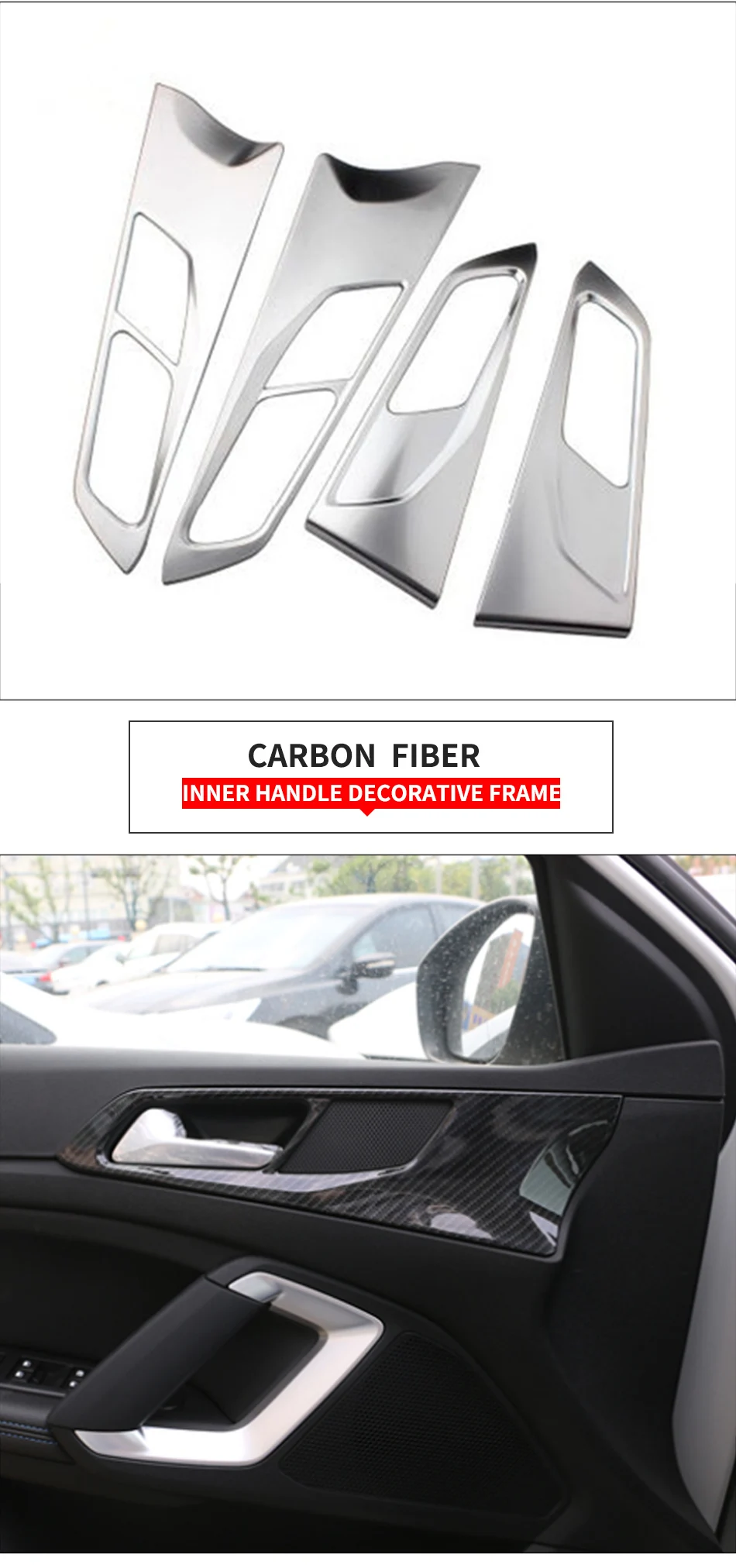 Chrom Kohle faser Auto türgriff Abdeckung Verkleidung Aufkleber für Peugeot  2016 Peugeot 2022 308sw t9 2014-2018 Styling-Zubehör - AliExpress