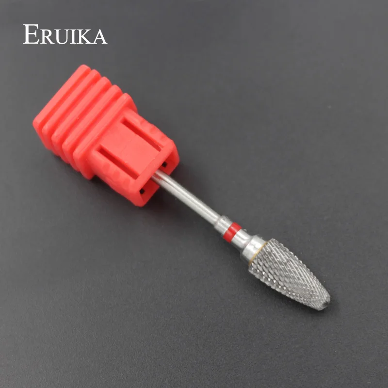 

ERUIKA 1pc Tungsten Carbide F Size Nail Drill Bit 3/32" Foot Cutter Clean Bur Manicure For Manicure Nail Drill Accessory