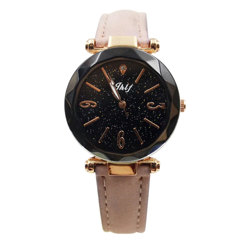 Fashion Women Leather Casual Watch Luxury Analog Quartz Starry Sky Wristwatch Fashion Women Leather Casual Watch Luxury Analog Quartz Starry Sky Wristwatch