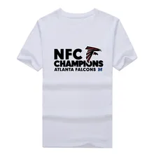 Atlanta 2017 2016 NFC National Champions T-shirt 100% cotton Falcons T Shirt (2017 championship) 0123-1
