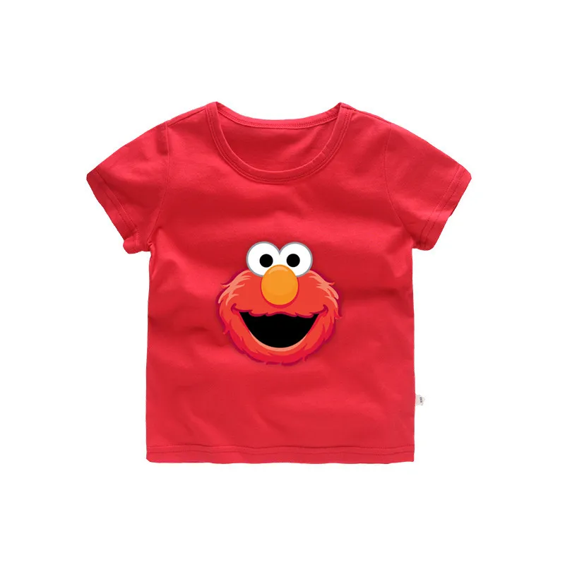 

2T-12T Sesame Street Elmo Kingdom Funny child T-shirt Kids Baby Summer Cute Clothes Boys Girls T shirt b071
