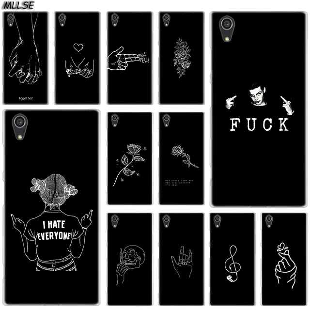 US $1.64 MLLSE Abstract Line Face art dark Fashion Case for Sony Xperia M4Aqua M5 E5 X XA XA1 XA2 Plus XA3 X