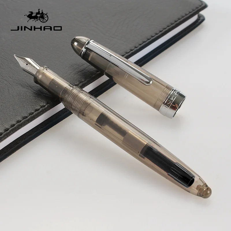 Jinhao 992 пластиковая перьевая ручка офисная Роскошная чернильная перьевая ручка для калиграфии ручка прозрачная оболочка студенческие перьевые ручки