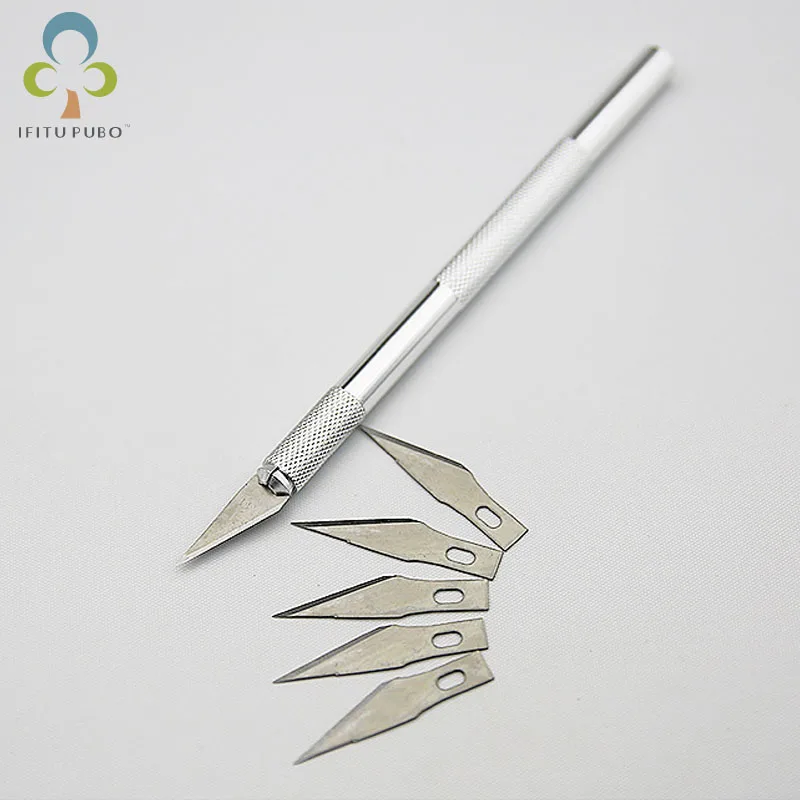 

6pcs/set Carving Knife Model Making Tool Carving Knife Aluminum Pole Knife Paper cutting knife Pottery ceramic tools LYQ