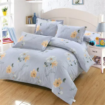 

Luxury Style spring white green Flower leaves Bedding Sets Duvet Cover bed flat sheet soft pillowcases twin full Queen king Size