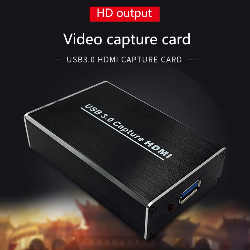 

HDMI to USB3.0 Video Capture Adapter Box 1080P Dongle Card Compatible for Linux Windows Mac XXM8
