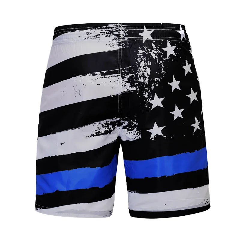 Men's Sports Short Beach Shorts Stripe Star Printed Board Shorts Surfing Swimming Boxer Trunks Bathing Suits Swimwear Swimsuits