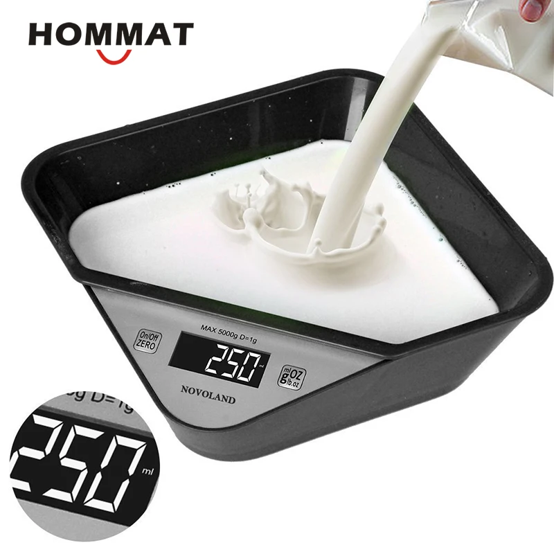 

LCD 5000g / 1g Built-in Bowl Electronic Scale Food Diet Kitchen Digital Scale Postal Scales Cooking Tools Kitchen Scales Balance
