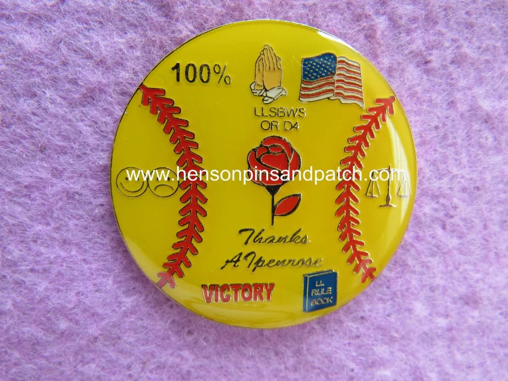Custom soft enamel with epoxy baseball lapel pins,softball trading pins