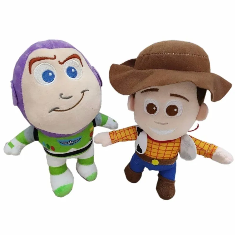 Hot Buzz Woody Toy Story Plush Dolls Woody& Buzz Lightyear Plush Dolls Soft Stuffed Toys For Children Birthday Christmas Gifts