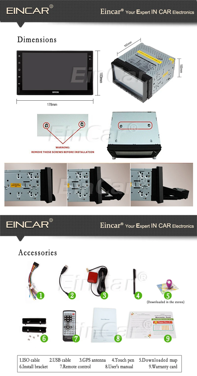 Excellent Android 5.1 Map No-DVD Tablet GPS WiFi EQ 4-Core 7" Auto Car Stereo APP CD Autoradio Video Radio SD 1080P 7