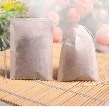 1000 шт/партия 70X90 мм одноразовые пакеты для чая/кофе чистая целлюлоза пищевая фильтровальная бумага, Пустой чайный пакетик с струнами