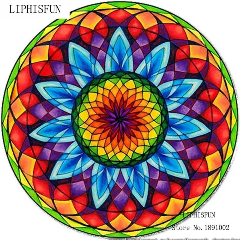 5D Diy Diamond Painting Flower Mandala Cross Stitch Embroidery Kits Full Needlework Unifinished Home Decor | Дом и сад