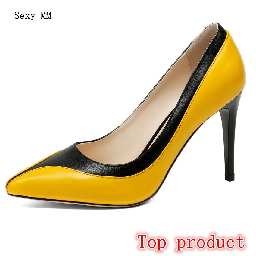 

Genuine Leather Stiletto High Heels Women Pumps Woman High Heel Wedding Party Shoes Kitten Heels High Quality