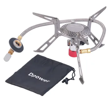 

Outdoors Camping Gas powered Stove Hiking Portable Folding Gas powered Stove+ Piezo Ignition Safe Cookwear Kitchen Tool Stoves