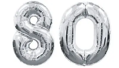 

Золотистые, серебристые, с днем рождения 80-х годов, Φ 40 дюймов, огромные Серебристые фольгированные шары Nos 8 & 0