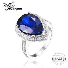 Encanto 7ct Anillo Cut Sapphire Water Drop Mujeres Partido Puro Set 925 Tamaño de Plata Maciza 6 7 8 9 de Lujo Caliente de La Venta Del Envío gratis