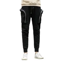 Уникальные карманные мужские штаны для бега карго Мужские штаны Тренировочные штаны-шаровары мужские штаны для бега мужские Pantalones Hombre