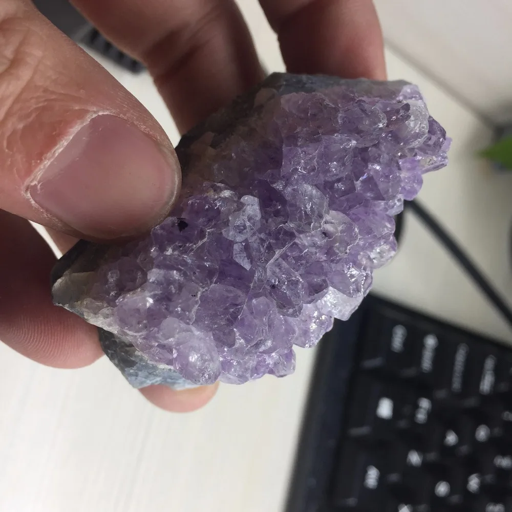 Небольшой кристалл Gift 65g целебный Аметист кластер с лечебным действием образцы