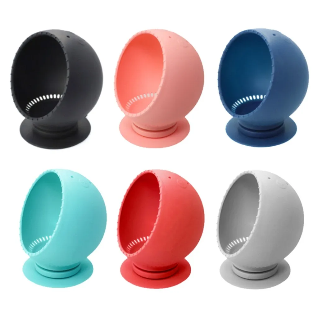 

For Amazon Echo Spot 360 Rotation Stand Silicone Protective Sleeve Case Smart Assistant 18Dec29