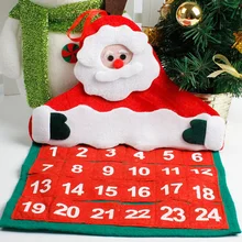 30x40 см Рождественский календарь Advent Рождество Санта-Клаус и Снеговик Рождество обратный отсчет календарь баннер