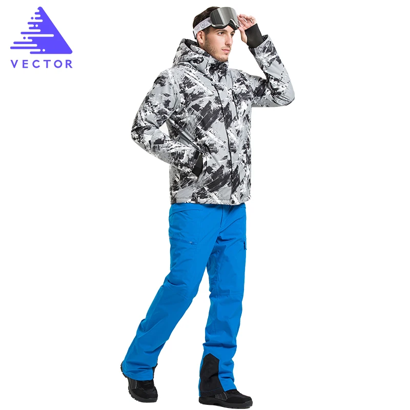 Векторные профессиональные мужские и женские лыжные костюмы, куртки+ штаны, теплые зимние водонепроницаемые лыжные костюмы для сноубординга, брендовый комплект одежды