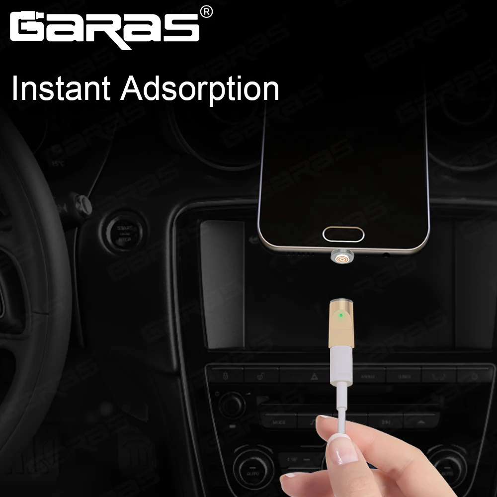 GARAS Магнитная Micro USB адаптер для iphone/Micro/usb type c Зарядное устройство и Магнит данных