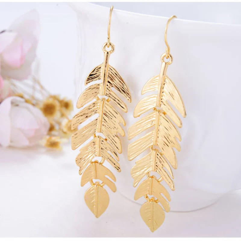 Женские длинные серьги подвески в форме листа массивные висячие 2020|earrings for|dropping
