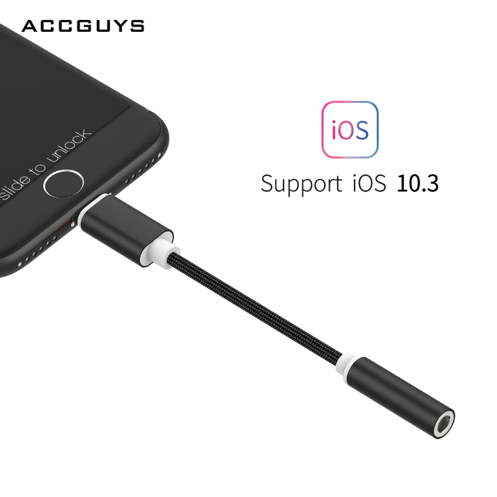 ACCGUYS 3.5mm Jack Headphone Adapter for iPhone 7 8 plus/iPhone x Aux Audio Cable Adaptor